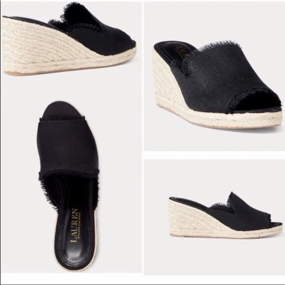 Lauren by Ralph Lauren‎ Carlynda Espadrille Wedge Sandals Size 9